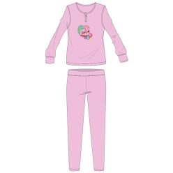   Pyjama en coton d'hiver pour enfants flamant rose - pyjama interlock - rose clair - 116