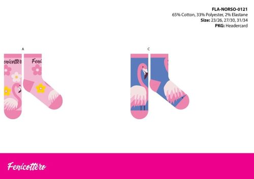 Chaussettes en coton normales pour enfants - 4 paires/paquet