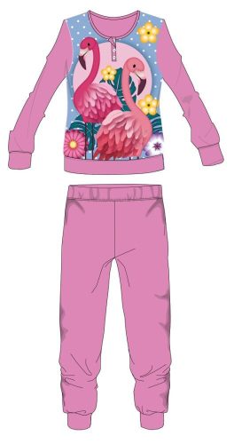 Pyjama polaire flamant rose - pyjama épais d'hiver pour enfants - rose - 122