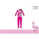 Pyjama en coton fin pour enfants flamant rose - pyjama en jersey - rose - 104