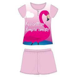   Pyjama d'été à manches courtes pour enfants flamant rose - pyjama en jersey de coton - rose clair - 128