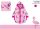 Peignoir en microfibre à capuche flamant pour enfants - rose clair - 122-128
