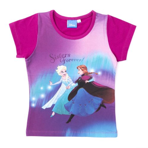 T-shirt à manches courtes pour fille La Reine des Neiges - t-shirt en coton - bordeaux_104