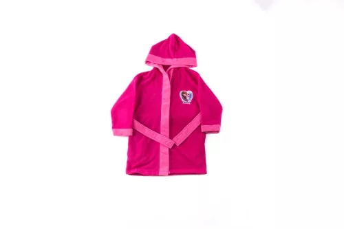 Peignoir enfant - à capuche en microfibre - La Reine des Neiges - 110-116 - rose