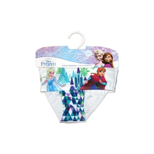 Maillot de bain deux pièces La Reine des Neiges pour filles - motif carreaux - blanc - 98