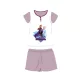 Pyjama d'été en coton à manches courtes pour enfants - Disney La Reine des Neiges - Anna et Elsa - violet clair - 128