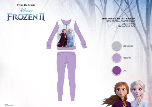 Téli pamut interlock gyerek pizsama - Disney Jégvarázs
