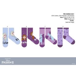   Chaussettes en coton normales pour enfants Disney Frozen - 4 paires/paquet