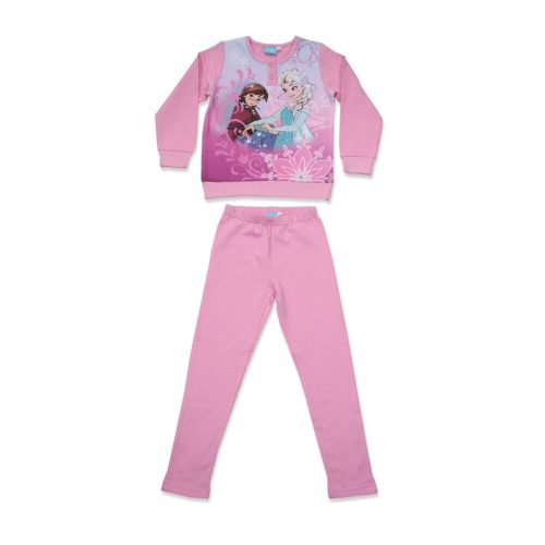 Pyjama d'hiver en flanelle pour enfants - La Reine des Neiges - rose clair - 140