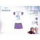 Pyjama en coton à manches courtes pour enfants Disney La Reine des Neiges - violet