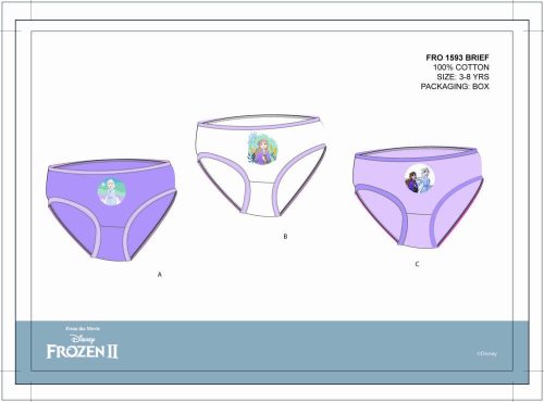 Lot de 3 culottes en coton pour fillette La Reine des Neiges Disney - 3 pièces
