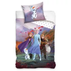   Ensemble de literie La Reine des Neiges 100% coton 140x200 + 70x90