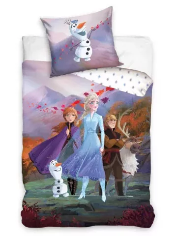 Ensemble de literie La Reine des Neiges 100% coton 140x200 + 70x90