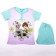 Pyjama en coton à manches courtes pour enfants - La Reine des Neiges - vert - 134