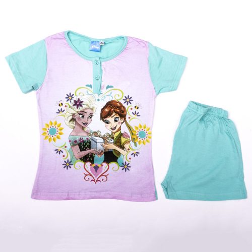 Pyjama en coton à manches courtes pour enfants - La Reine des Neiges - vert - 140