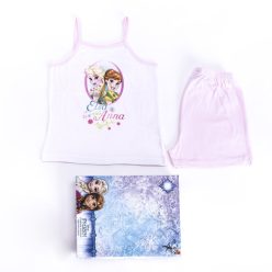   Les pyjamas en coton pour filles Frozen - pyjama sans manches - ensemble d'été - rose clair - 128