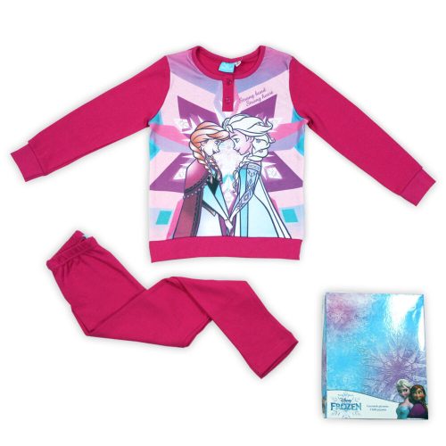 Pyjama en coton d'hiver pour enfants - La Reine des neiges - rose - 122