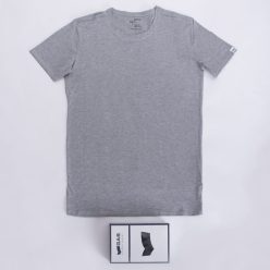 T-shirt à manches courtes en coton pour homme - gris - S