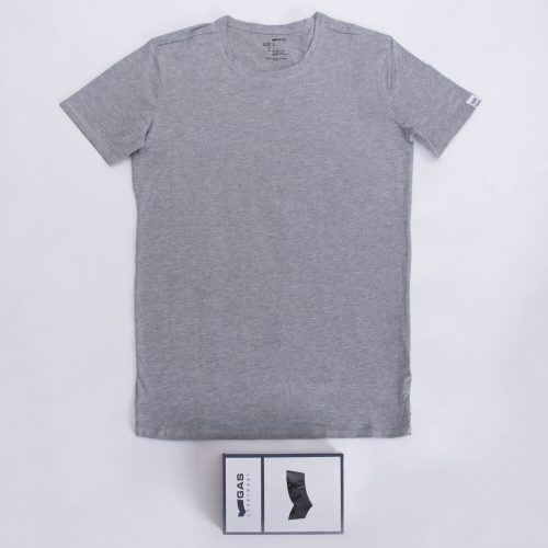 T-shirt à manches courtes en coton pour homme - gris - S