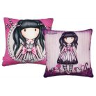 Coussin Gorjuss, coussin décoratif - 40x40 cm - lilas-rose