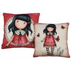 Coussin Gorjuss, coussin décoratif - 40x40 cm - beige-rouge