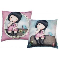   Coussin Gorjuss, coussin décoratif - 40x40 cm - bleu clair-rose