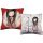 Coussin Gorjuss, coussin décoratif - 40x40 cm - blanc-rouge