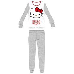   Bonjour Kitty pyjama en coton fin pour femme - pyjama en jersey - gris clair - L
