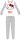 Bonjour Kitty pyjama en coton fin pour femme - pyjama en jersey - gris clair - S