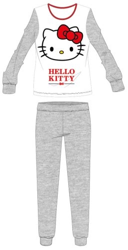 Bonjour Kitty pyjama en coton fin pour femme - pyjama en jersey - gris clair - S