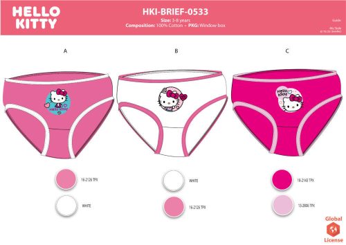 Culotte fille Hello Kitty - lot de 3 culottes en coton