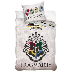   HARRY POTTER HOGWARTS prémium ágyneműhuzat-szett 100% pamut 140x200 + 60x70