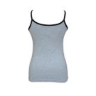 Ensemble de lingerie de sport en coton pour femme - short de sport-bretelles spaghetti - gris - S