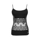 Ensemble top-culotte en dentelle pour femme - noir - L