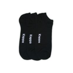   Chaussettes invisibles en coton unisexe Kappa - 3 paires/paquet - chaussettes invisibles en coton mercerisé - noir - 45-47