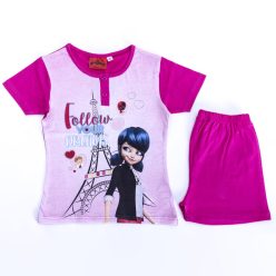   Pyjama en coton à manches courtes pour enfants - Les Aventures de Miraculous Ladybug et Chat Noir - Miraculous Ladybug - rose - 128