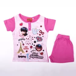   Pyjama en coton à manches courtes pour enfants - Les Aventures de Miraculous Ladybug et Chat Noir