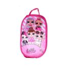 Panier de rangement pour jouets LOL pour filles - rose clair