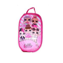 Panier de rangement pour jouets LOL pour filles - rose clair