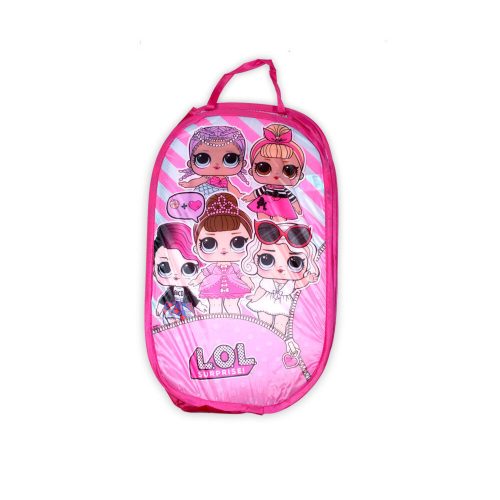 Panier de rangement pour jouets LOL pour filles - rose clair