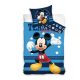 Ensemble de literie bleu Mickey Mouse 100% coton 140x200 + 65x65