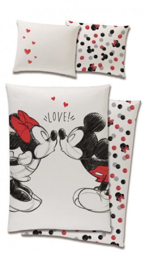 Ensemble de literie amour Mickey Mouse 100% coton 140x200 + 65x65