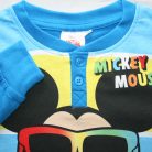 Pyjama long en coton fin pour enfants - Mickey Mouse - Avec inscription "Summer starts" - Jersey - bleu moyen - 122
