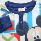 Pyjama long en coton fin pour enfants - Mickey Mouse - Avec inscription "Starts" - Jersey - bleu foncé - 116
