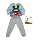 Pyjama long en coton fin pour enfants - Mickey Mouse - Jersey - gris - 116