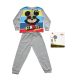 Pyjama long en coton fin pour enfants - Mickey Mouse - Jersey - gris - 116
