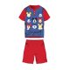 Pyjama d'été en coton à manches courtes pour enfants - Disney Mickey Mouse - avec inscription "Be yourself" - rouge - 122