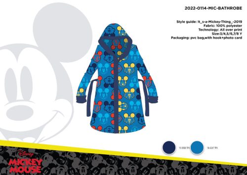 Peignoir à capuche en microfibre pour enfants - Disney Mickey Mouse