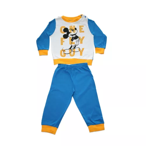 Grenouillère bébé en coton fin à manches longues - Mickey Mouse - One fly guy - Jersey