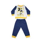 Grenouillère bébé en coton fin à manches longues - Mickey Mouse - One fly guy - Jersey - bleu foncé-jaune - 98